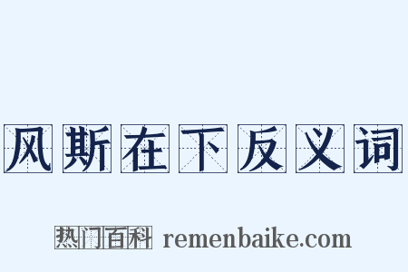 风斯在下反义词是什么意思的图片